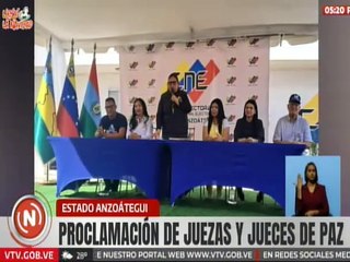 Jueces de paz comunal electos el 15-Dic son proclamados en el CNE del estado Anzoátegui