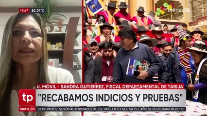 “Evo no puede salir del país”, señala la fiscal Gutiérrez, quien aseguró que en cautelar pedirán  la detención preventiva