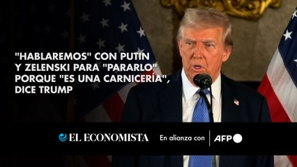"Hablaremos" con Putin y Zelenski para "pararlo" porque "es una carnicería", dice Trump