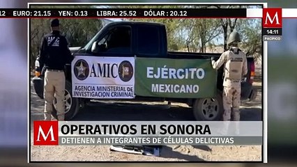 Autoridades detienen a cinco integrantes de una célula criminal tras operativos en Sonora
