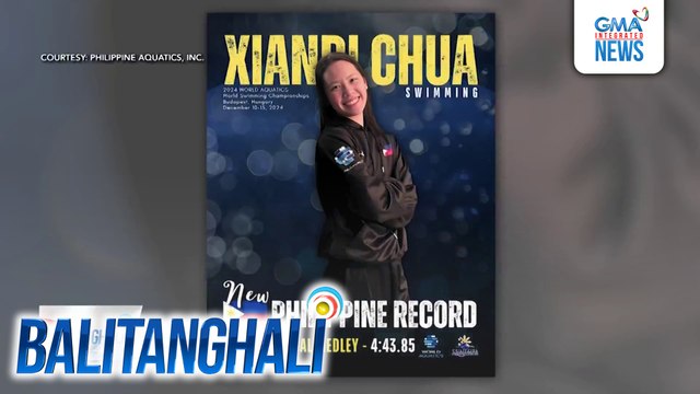 Swimmer na si Xiandi Chua, nagtala ng bagong Philippine record sa 2024 World Aquatics Swimming Championships | Balitanghali