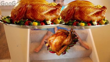 Goo goo Gaga bad baby runs over turkey and nerf war!
