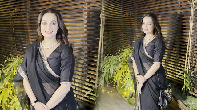 Dia Mirza Graces The Grand Success Bash Of IC 814: The Kandahar Hijack In A Black-Beauty Saree Look