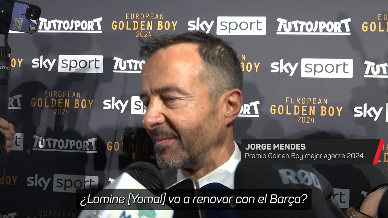 Jorge Mendes: "Lamine Yamal va a renovar con el Barça"