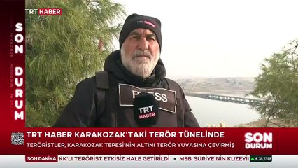 Karakozak'taki terör tünellerini TRT Haber görüntüledi