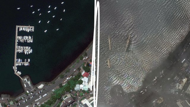 Mayotte avant / après le passage du cyclone Chido