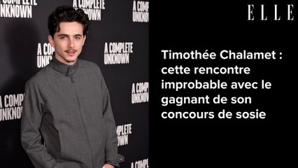Timothée Chalamet : cette rencontre improbable avec le gagnant de son concours de sosie