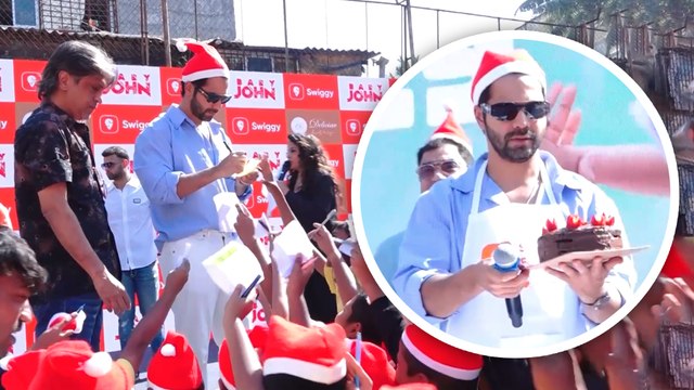 Special Santa Varun Dhawan Makes Cake For Students | Baby John | Atlee | Murad Khetani