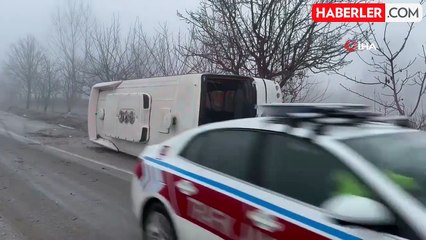 Bolu'da İşçi Servisi Devrildi: 9 Yaralı