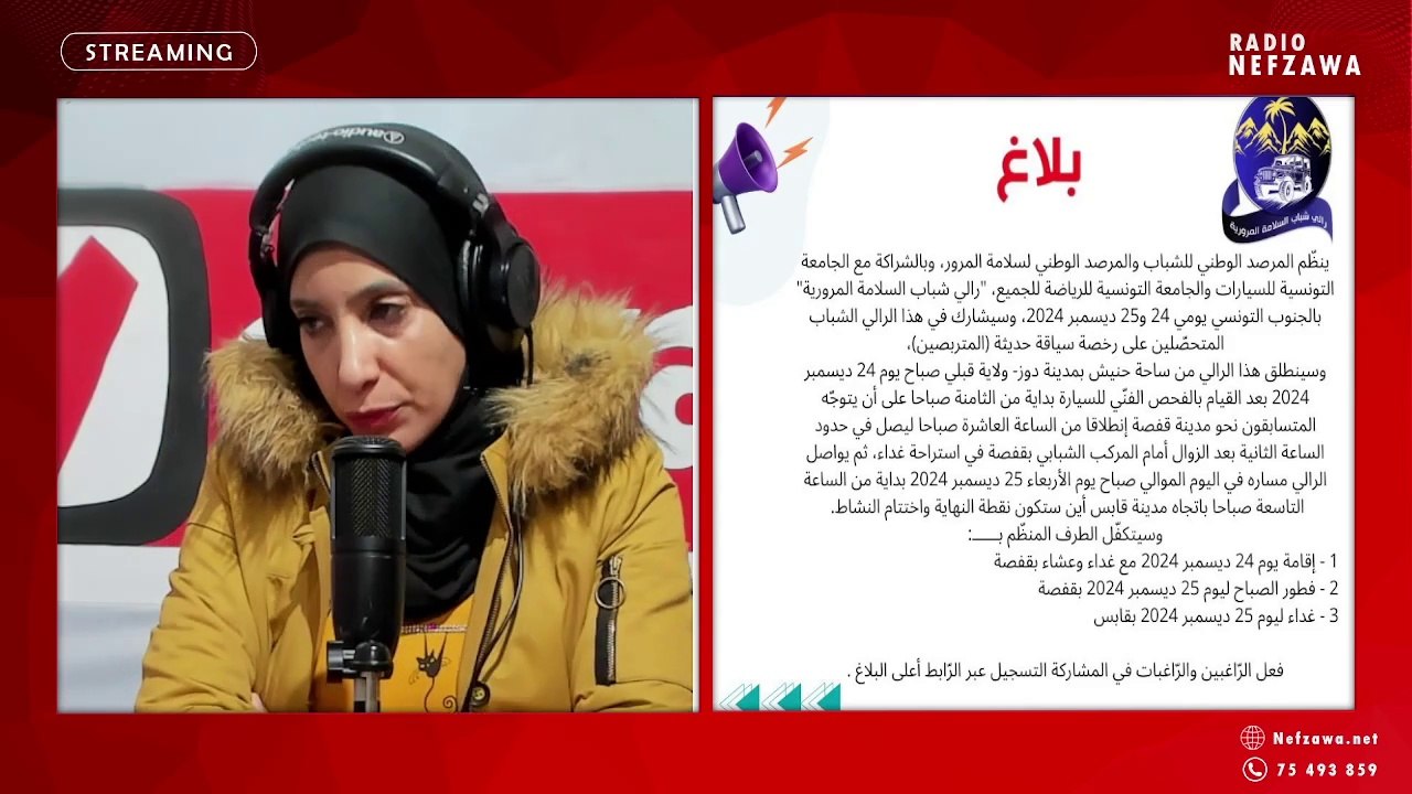 "رالي شباب السلامة المرورية" يومي 24 و25 ديسمبر  العميد وليد رقيق رئيس الفرع الاقليمي للجنوب للمرصد الوطني للسلامة المرورية بوزارة الداخلية