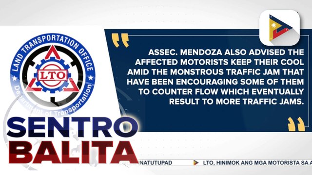 Mga tauhan ng LTO, mahigpit na tinututukan ang sitwasyon ng trapiko sa Andaya Highway sa Camarines Sur