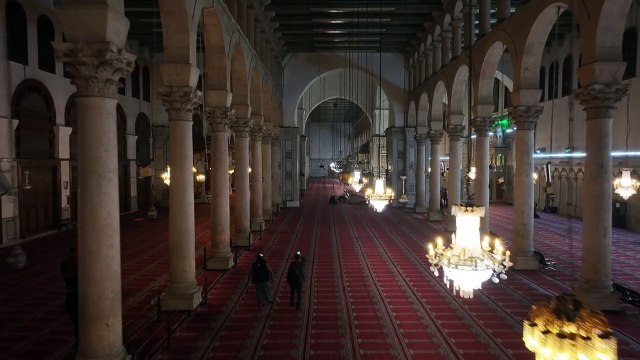 لقطات جوية من داخل المسجد الأموي في دمشق