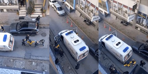 Ümraniye'de ambulansı yumrukladı, sağlık personeline saldırdı