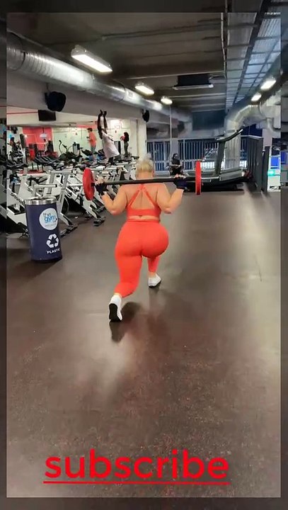 amazing girl blonde training fitness, best women training in the gym p5