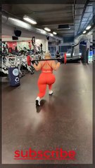 amazing girl blonde training fitness, best women training in the gym p5
