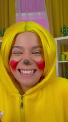 Pikachu Makeup Tutorial for Beginners! by 123 GO! #Shorts