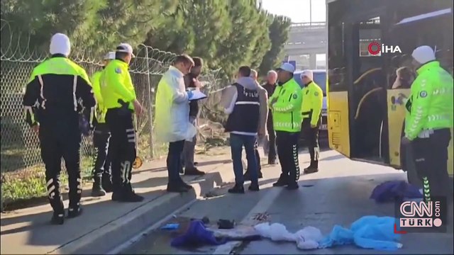 Başakşehir'de İETT otobüsünün çarptığı kişi hayatını kaybetti | Video Haber