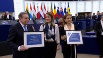 La Eurocámara entrega a González Urrutia y María Corina el premio Sájarov