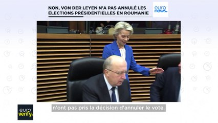 Non, Ursula von der Leyen n'a pas annulé le second tour de l'élection présidentielle en Roumanie