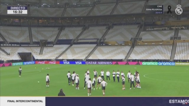 Entrenamiento Real Madrid antes de la Copa Intercontinental