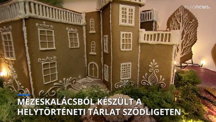 Mézeskalácsból készített helytörténeti kiállítást több mint száz önkéntes Sződligeten