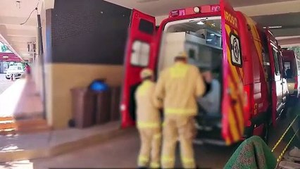 Com um corte na cabeça, homem é socorrido pelo Siate na Rua Tamoios