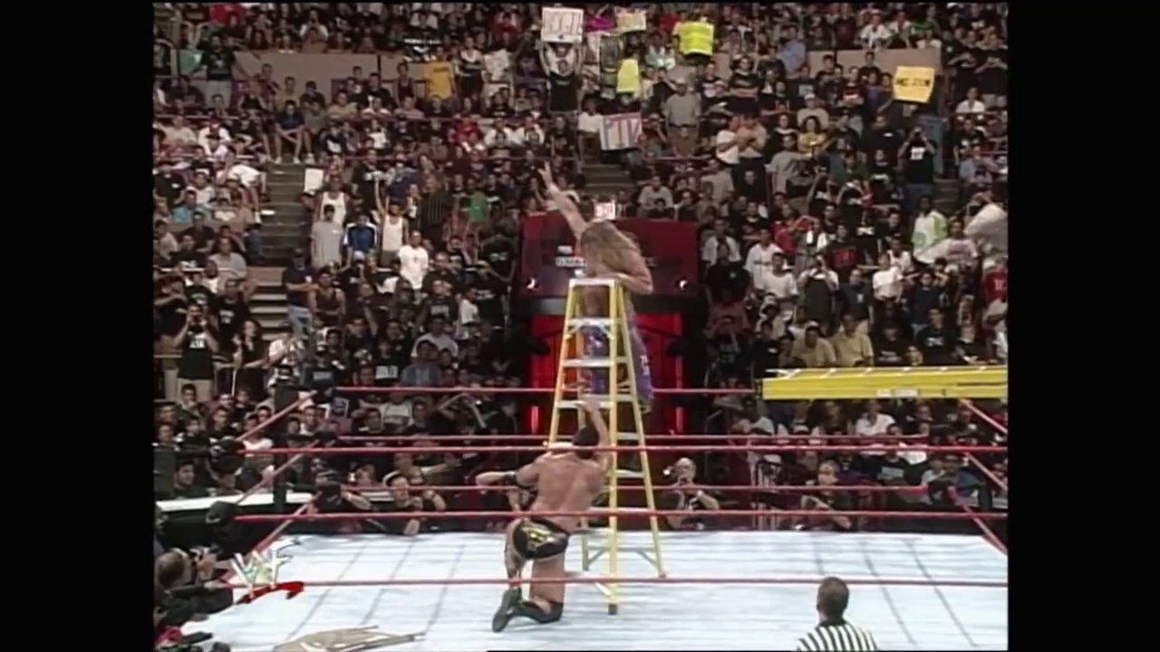 Triple H w/ Chyna vs The Rock w/ Mark Henry Intercontinental Championship Ladder Match Summerslam 1998 30/8/98