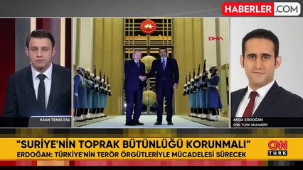 Cumhurbaşkanı Erdoğan, Katar Emiri ile Suriye'yi görüştü