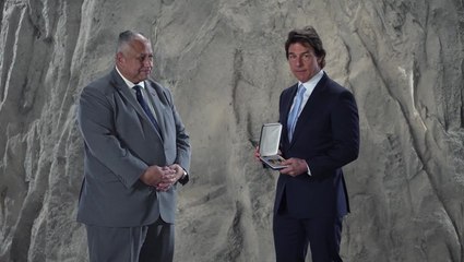 Hollywood actor Tom Cruise honoured by US navy for his role in Top Gun