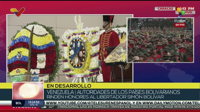 Autoridades Venezolanas presentan ofrendas al libertador Simón Bolívar