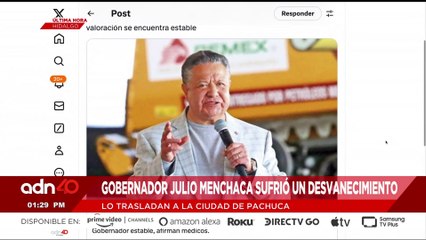 🚨¡Última Hora! Gobernador Julio Menchaca sufrió un desvanecimiento en Actopan
