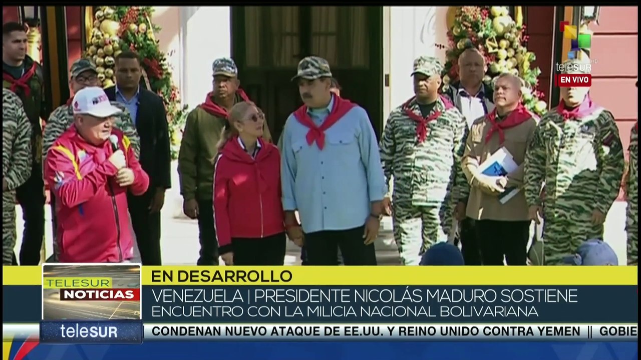 Pdte Maduro Sostuvo Encuentro Con La Milicia Nacional Bolivariana En El Palacio De Miraflores