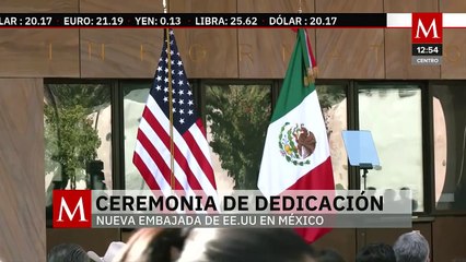 Salazar deja el cargo de embajador y devela placa de la nueva embajada en México