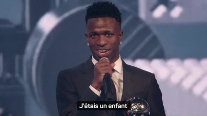 FIFA The Best - Vinicius Jr. : "Cette récompense, c'est pour tous les enfants qui pensent que c'est impossible"