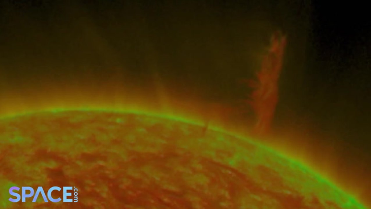Time-Lapse From Space Of Huge Tornado On Sun Ca...
