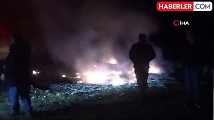 Bayramiç'te Meyve Çiftliğinde Yangın Çıktı