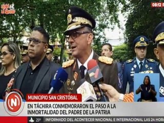 Tachirenses conmemoran los 194 años del paso a la inmortalidad de El Libertador