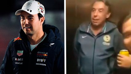 Checo Pérez y Emilio Azcárraga atrapados en un elevador con fanático de Rayados tras la final contra América