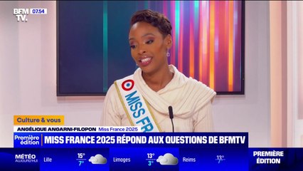 Angélique Angarni-Filopon, Miss France 2025, répond aux questions de BFMTV