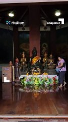 Tourists assembled at Wat Somdet Phu Ruea Ming Muang for merit-making