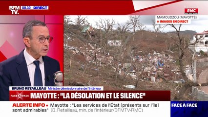 Bilan du cyclone à Mayotte:  "Je ne donnerai aucun chiffre parce que je ne sais pas", déclare Bruno Retailleau
