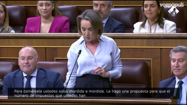 Cuca Gamarra, a María Jesús Montero: No ha dicho ninguna palabra de defensa de su jefe de Gabinete