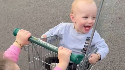 Trolley ride ends with a fall as baby boy and his cousin tumble to the ground