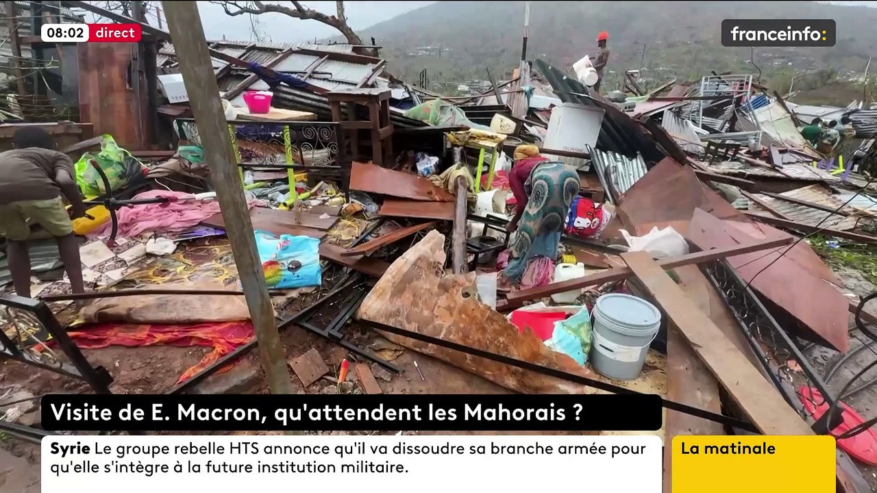 Cyclone à Mayotte: L’archipel est sorti ce matin d’une première nuit sous couvre-feu, mis en place pour assurer la sécurité et éviter les pillages - Emmanuel Macron est attendu demain - VIDEO