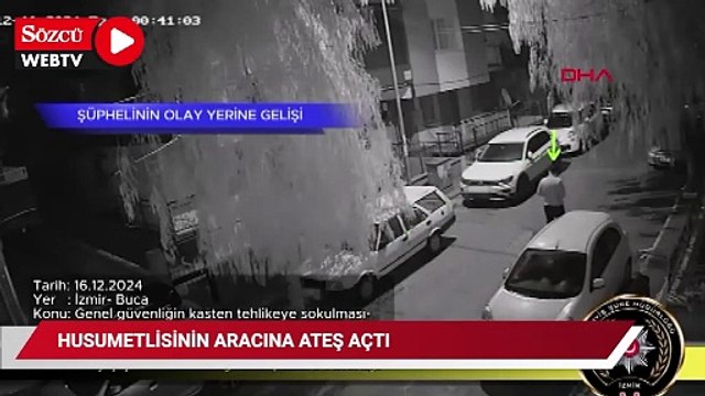İzmir'de husumetlisinin otomobiline ateş açan şüpheli yakalandı