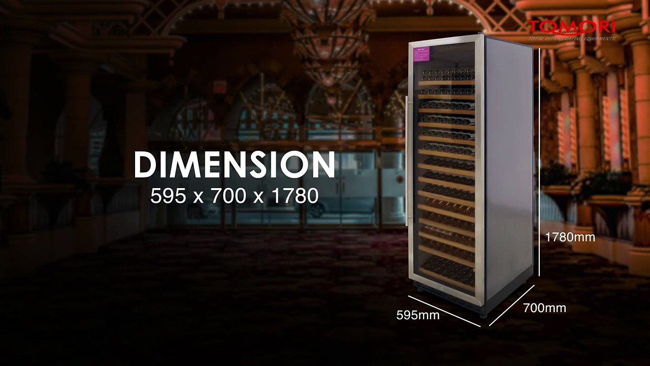 JUAL WINE STORAGE DENGAN HARGA TERJANGKAU SERTA KUALITAS TERBAIK - TOMORI WX-168T