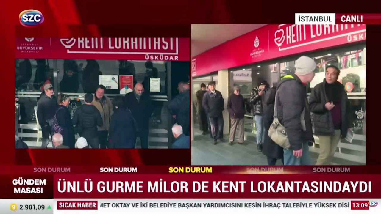 Ünlü gurme Vedat Milor de kent lokantasındaydı