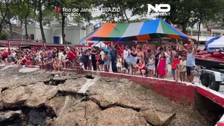 In Brazil, Santa arrives by jet ski