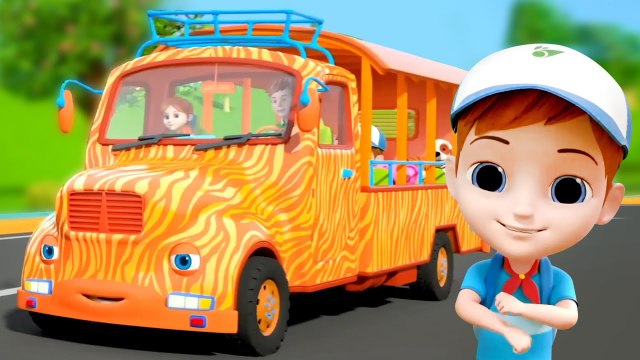 Wheels On The Bus Jungle Safari, Vehicle Song and Nursery Rhymes for Kids