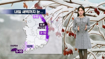 [날씨]아침까지 한파…동해안 눈 15cm 더 온다